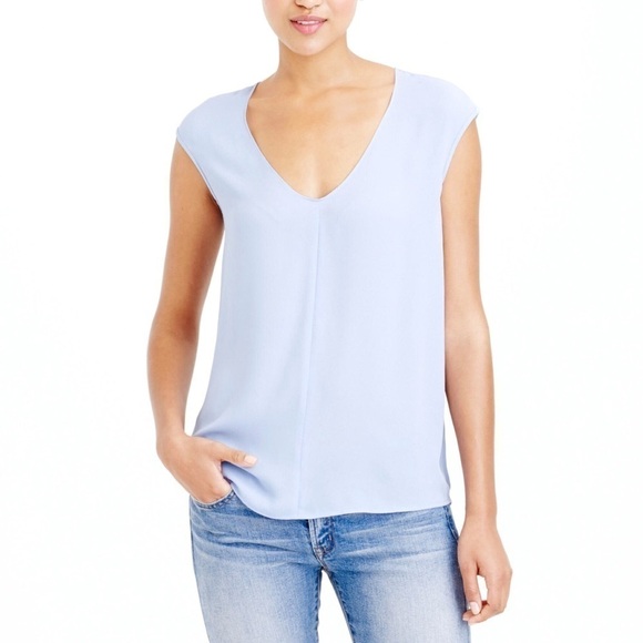 J. Crew Plaid Print Cap Sleeve Shirttail Top - Picture 6 of 7